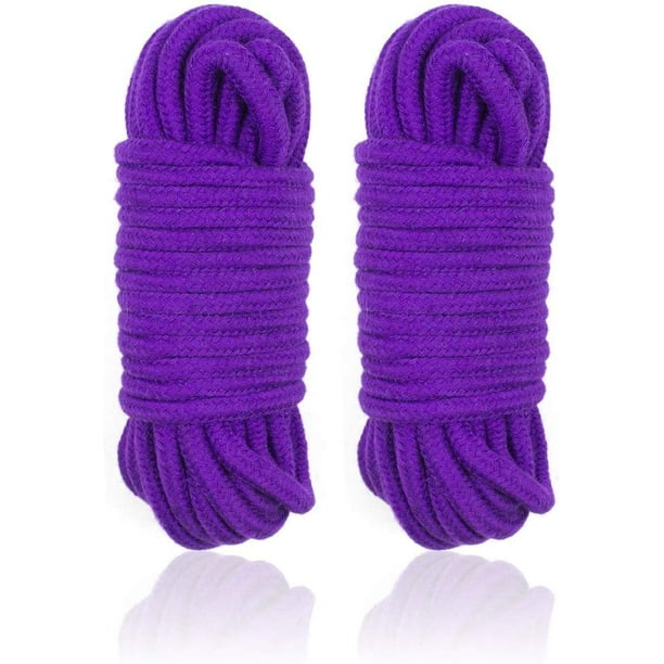 Black+Black 2 Pcs 32 Feet/10 m Durable Utility Long Multipurpose Rope Soft Rope Black+Black 2 Pcs 32 Feet/10 m Durable Utility Long Multipurpose Rope Soft Rope